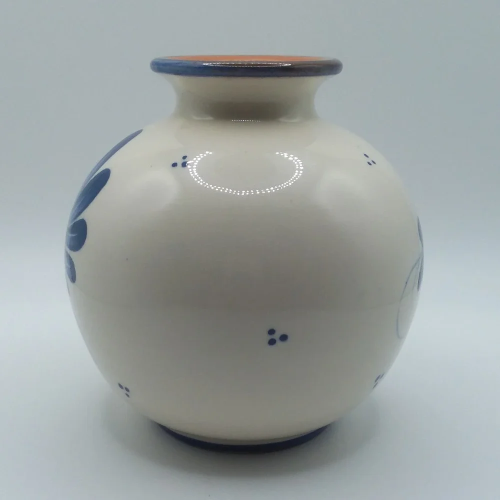 VTG Bulle Dubuis Bosshard Crane Peacock Blue Small Vase 4
